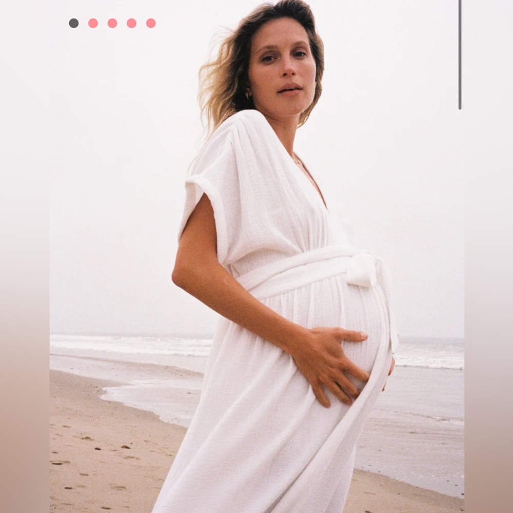 Used Hatch Maternity Rosa Dress White Size 3 (10-12)